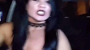 damn flashing my big clit latina pussy on halloween streets feels wild babe