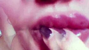 yo, this nude chick's glossy lips got you throbbing for her kinky bdsm commands??