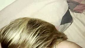 stepmom in lingerie SUCKS son's HUGE COCK then rides after husband leaves