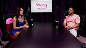 Naughty Blonde Sucks Black Cock After Gangbang Plans in Sheer Red Lingerie