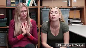 Girl cop busts stepmom and her caught teen daughter