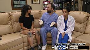 petite nicole luva spreads hairy pussy masturbates moans orgasms