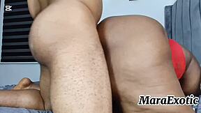 oh man this horny ebony milf mara exotic bounces fat ass rides big black cock pov