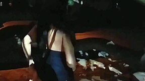 damn flashing my big clit latina pussy on halloween streets feels wild babe