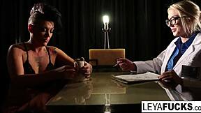 Leya Falcon takes lesbian double penetration