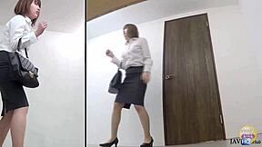 japanese ol soaks panties wetting outdoors voyeur style