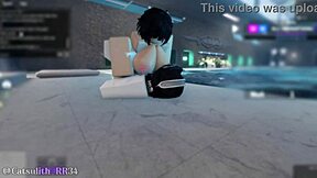 Bent over shy big ass girl roughly fucked doggystyle by pool