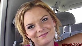 Daisy Licks Cassie's Pussy in Missionary Strapon Ride