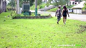 yoga girl bends for stranger's cock during roadside workout fuck