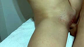 my tall skinny redhead girlfriend takes rough fingering sex in shower she's total slut