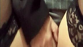 Pretty young solo girl's huge tits and wet pussy lips balloon on bed