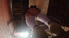 profesor sneaks upskirt peeks at his busty latina students' asses in class