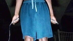 Gym Teacher Tempts Stepdad in Dorm Workout Room