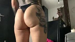 hey check this super hot big ass slut with wet gaping pussy and ass