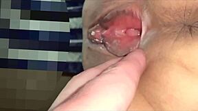 Amateur shaved teen pussy closeup 193 days post virginity loss wet licking fucking