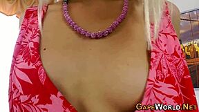 my ass gapes wide after hardcore anal cumshot covers it completely