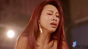 sexy chinese bai xi-yu moans loud as hard cock stretches her shaved wet pussy close up doggystyle cowgirl orgasm