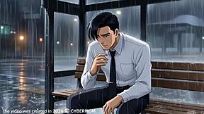 Pussy-Girl's Car Fuck Taunts Cuckold Hentai Watcher!