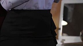 busty milf in stockings rides cock deepthroat blowjob spanks ass cowgirl style