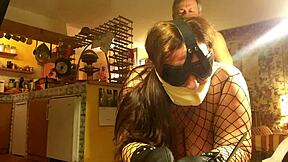 i'm blindfolded choking on cock as bound wife augusta gets doggystyle fucked