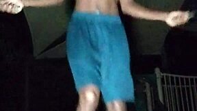 Gym Teacher Tempts Stepdad in Dorm Workout Room