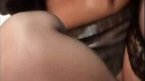 Pretty young solo girl's huge tits and wet pussy lips balloon on bed