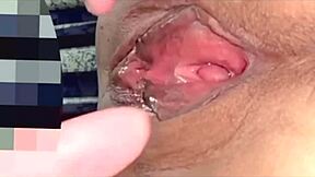 Amateur shaved teen pussy closeup 193 days post virginity loss wet licking fucking