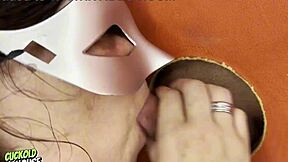 Pregnant Bride's Big Natural Tits Sucked in Cuckold Threesome Gloryhole