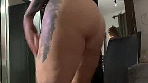 hey check this super hot big ass slut with wet gaping pussy and ass