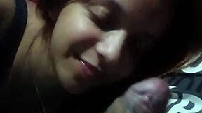 first time sucking old uber drivers wet cock in car to pay fare swallowing every drop