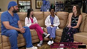 God, the perverted podiatrist Lilly Jade teases patients with her latex gloves and feet!