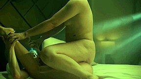 whoa, blue haired girl possessed and scissoring roommate wildly now