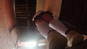 profesor sneaks upskirt peeks at his busty latina students' asses in class