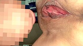 Amateur shaved teen pussy closeup 193 days post virginity loss wet licking fucking