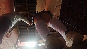 profesor sneaks upskirt peeks at his busty latina students' asses in class