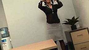 kerry louise bends over bosses desk getting pounded doggystyle by her horny superior