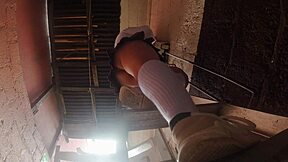 profesor sneaks upskirt peeks at his busty latina students' asses in class