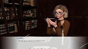 Bookworm Blonde Emma Plays with Big Tits Pussy in Library Creampie