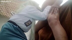 indonesian college girl sucks cock uniform deep until hot cum fills her mouth ass to mouth