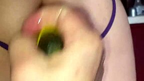 Velvet Rain 23 POUNDED HARD by HUGE CUCUMBER from Behind Squirting Wild!