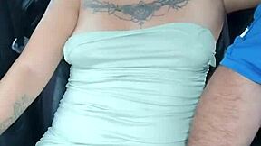 driver gropes and flashes lingerie-clad mexican girl on the way to her spot