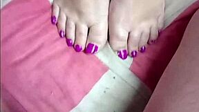 i love giving my stepson this kinky footjob on my sexy feet