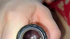 wet emo latina pussy squirts hard on coca cola bottle creampie