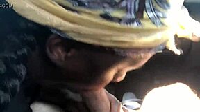 BLACK HOOKER SUCKS WHITE COCK HARD IN CAR POV!