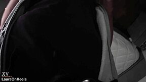 Beautiful milf chokes on big cock for cash deepthroat creampie swallow