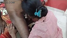 indian school couple's homemade mms shows brunette pussy stretched by big cock doggystyle
