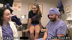 lesbian patient stefania mafra gets doctor hitachi vibrator orgasms tampa hospital