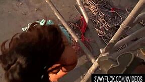 hey check this colombian valery summer mmf threesome fuck on construction site