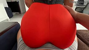 stepsister grinds big ass on cock through yoga leggings