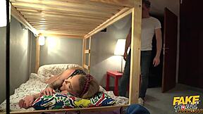 Tourist Rests as Hostess Rips His Ass with Wild Thrusts